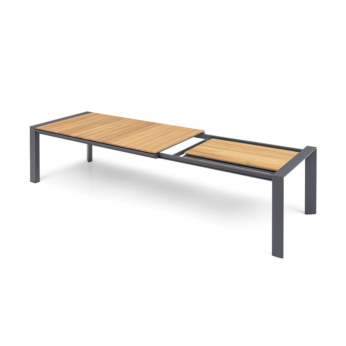 Jakarta Teak Rectangular Extending Dining Table With Ibiza Dining Chairs - Oatmeal
