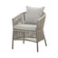 Jakarta Teak Rectangular Extending Dining Table With Maldives Dining Chairs - Cool Linen