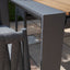 Jakarta Teak Rectangular Extending Dining Table With Milan Dining Chairs - Charcoal