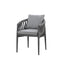 Jakarta Teak Rectangular Extending Dining Table With Milan Dining Chairs - Charcoal