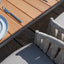 Jakarta Teak Rectangular Extending Dining Table With Milan Dining Chairs - Cool Linen
