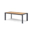 Jakarta Teak Rectangular Extending Dining Table With Monaco Dining Chairs - Cool Linen