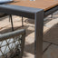 Jakarta Teak Rectangular Extending Dining Table With Monaco Dining Chairs - Ivy Green