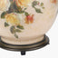 Classic Rose Large Glass Table Lamp Base with Edward 40cm Pistachio Green Linen Cylinder Lampshade