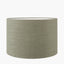 Classic Rose Large Glass Table Lamp Base with Edward 40cm Pistachio Green Linen Cylinder Lampshade