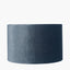 Classic Rose Large Glass Table Lamp Base with Bow 40cm Slate Velvet Cylinder Lampshade