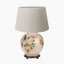 Classic Rose Large Glass Table Lamp Base with Coast 40cm Cream Calico Tapered Lampshade