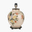 Classic Rose Large Glass Table Lamp Base with Coast 40cm Cream Calico Tapered Lampshade