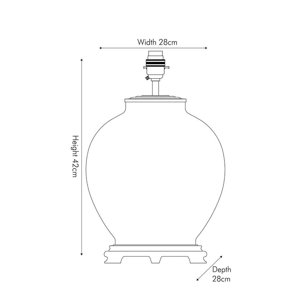 Classic Rose Large Glass Table Lamp