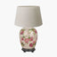 Hellebore Medium Glass Table Lamp Base with Coast 35cm Cream Calico Tapered Lampshade