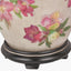 Hellebore Medium Glass Table Lamp Base with Bacall 40cm Almond Silk Knife Pleat Empire Lampshade