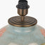 Coral Peony Large Glass Table Lamp Base with Coast 40cm Cream Calico Tapered Lampshade
