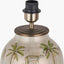 Safari Tall Glass Table Lamp Base with Edward 40cm Natural Linen Cylinder Lampshade