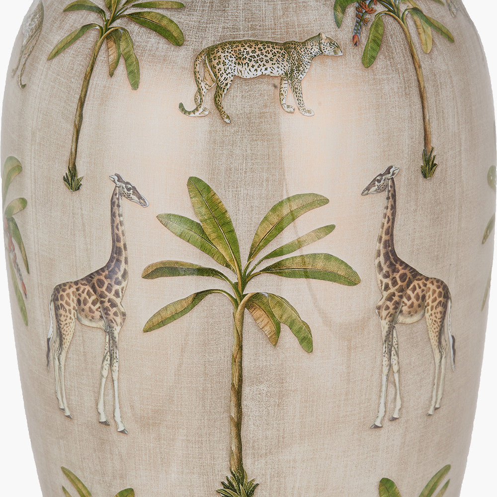 Safari Tall Glass Table Lamp