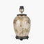 Safari Medium Glass Table Lamp Base with Milos 35cm Natural Linen Tapered Lampshade