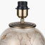 Deer Medium Glass Table Lamp Base with Lyndon 35cm Ivory Silk Mix Knife Pleat Tapered Lampshade