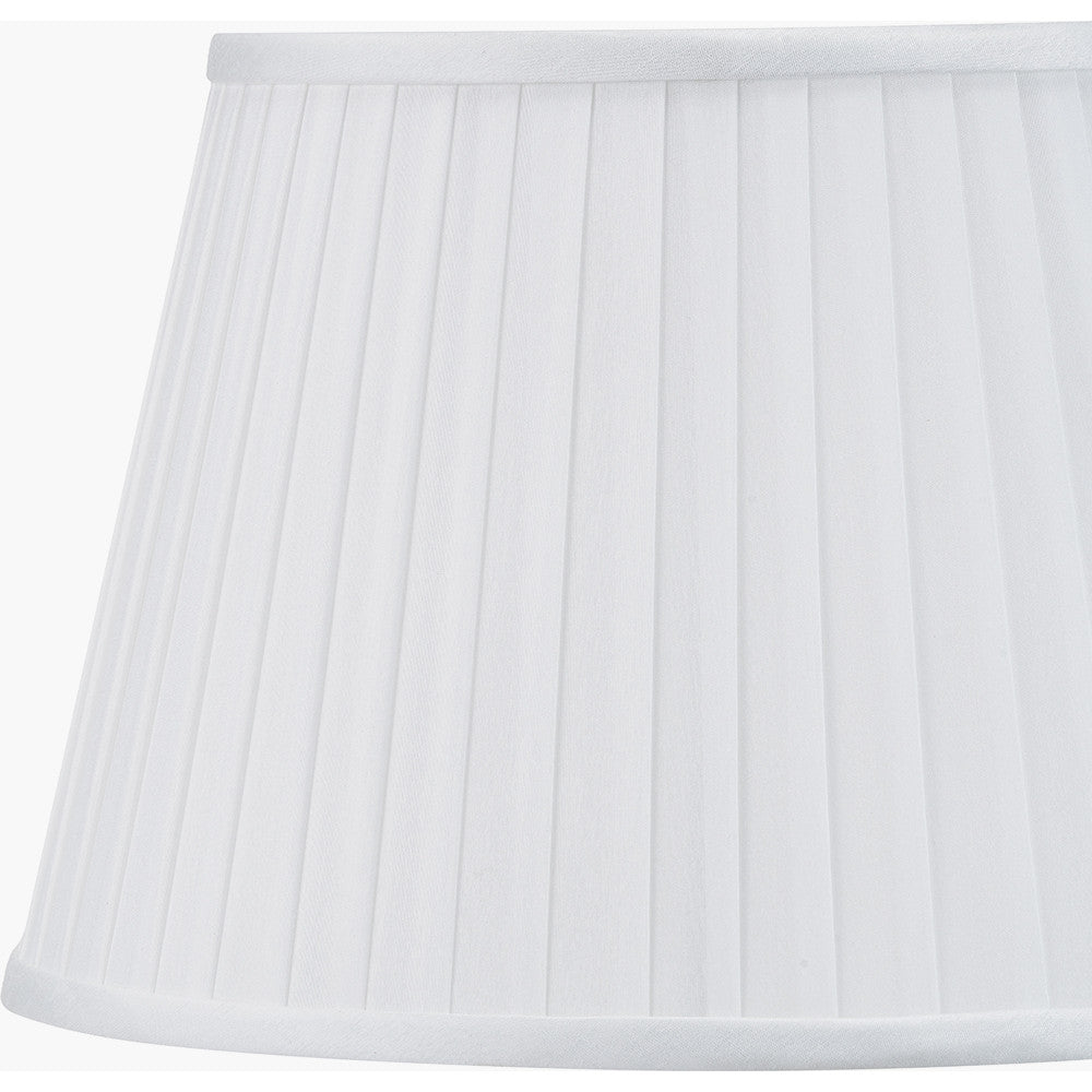 Deer Medium Glass Table Lamp Base with Lyndon 35cm Ivory Silk Mix Knife Pleat Tapered Lampshade