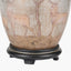Deer Medium Glass Table Lamp Base with Milos 35cm Natural Linen Tapered Lampshade