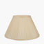 Deer Medium Glass Table Lamp Base with Bacall 35cm Almond Silk Knife Pleat Empire Lampshade