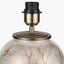 Deer Medium Glass Table Lamp Base with Bacall 35cm Almond Silk Knife Pleat Empire Lampshade