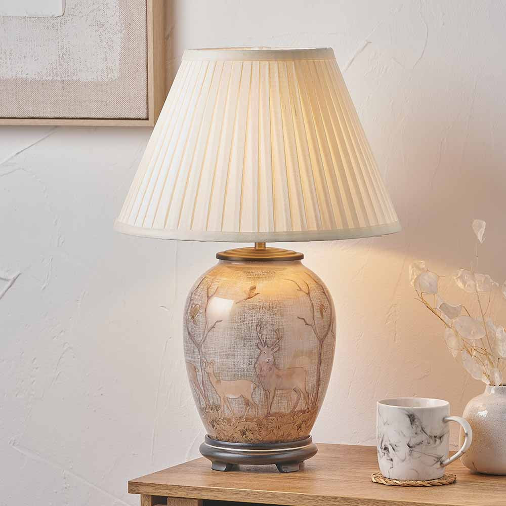 Deer Medium Glass Table Lamp