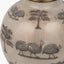 Guinea Fowl Large Glass Table Lamp Base with Henry 40cm Tobacco Handloom Cylinder Lampshade