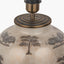 Guinea Fowl Large Glass Table Lamp Base with Henry 40cm Tobacco Handloom Cylinder Lampshade