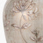 Honeysuckle Medium Glass Table Lamp Base with Lyndon 35cm Taupe Silk Mix Knife Pleat Tapered Lampshade