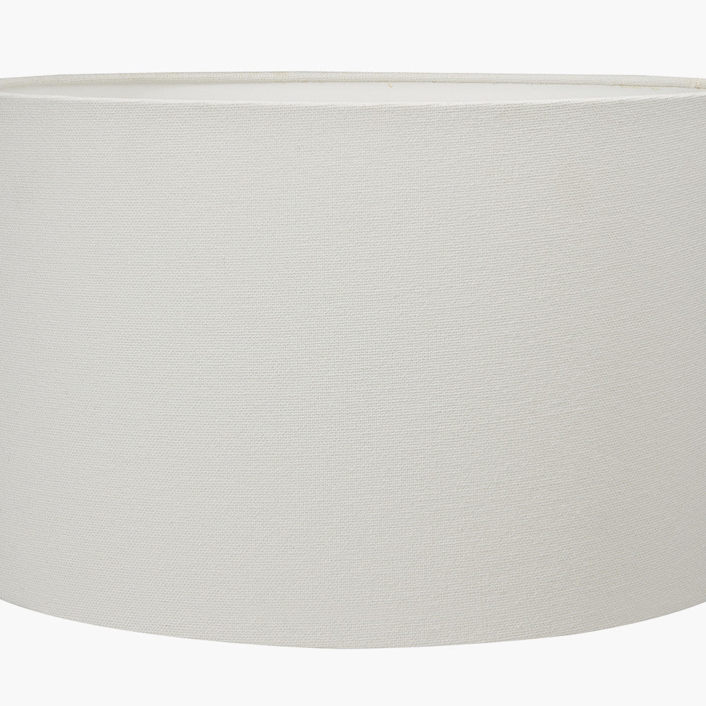 Honeysuckle Medium Glass Table Lamp Base with Henry 35cm White Handloom Cylinder Lampshade