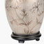 Honeysuckle Medium Glass Table Lamp Base with Bacall 35cm Almond Silk Knife Pleat Empire Lampshade