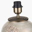 Honeysuckle Medium Glass Table Lamp Base with Bacall 35cm Almond Silk Knife Pleat Empire Lampshade