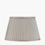 Pheasant Medium Glass Table Lamp Base with Lyndon 35cm Taupe Silk Mix Knife Pleat Tapered Lampshade