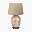 Pheasant Medium Glass Table Lamp Base with Milos 30cm Natural Linen Tapered Lampshade