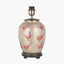 Pheasant Medium Glass Table Lamp Base with Milos 30cm Natural Linen Tapered Lampshade