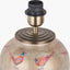 Pheasant Medium Glass Table Lamp Base with Edward 30cm Natural Linen Cylinder Lampshade