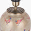 Pheasant Medium Glass Table Lamp Base with Bacall 35cm Almond Silk Knife Pleat Empire Lampshade