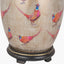 Pheasant Medium Glass Table Lamp Base with Bacall 35cm Almond Silk Knife Pleat Empire Lampshade
