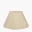 Pheasant Medium Glass Table Lamp Base with Bacall 35cm Almond Silk Knife Pleat Empire Lampshade