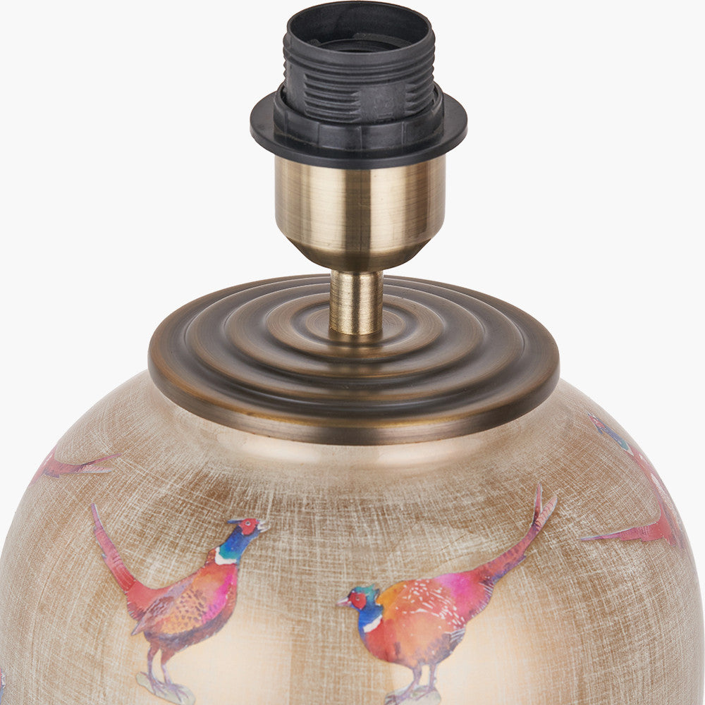 Pheasant Medium Glass Table Lamp