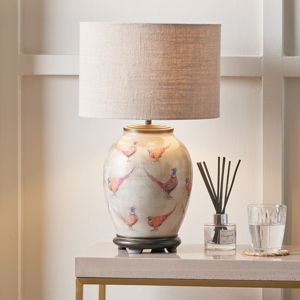Pheasant Medium Glass Table Lamp
