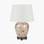Butterflies Small Glass Table Lamp Base with Adelaide 30cm Ivory Tapered Cotton Mix Lampshade