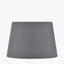 Butterflies Small Glass Table Lamp Base with Adelaide 30cm Steel Grey Tapered Cotton Mix Lampshade