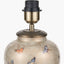 Butterflies Small Glass Table Lamp Base with Bacall 30cm Almond Silk Knife Pleat Empire Lampshade