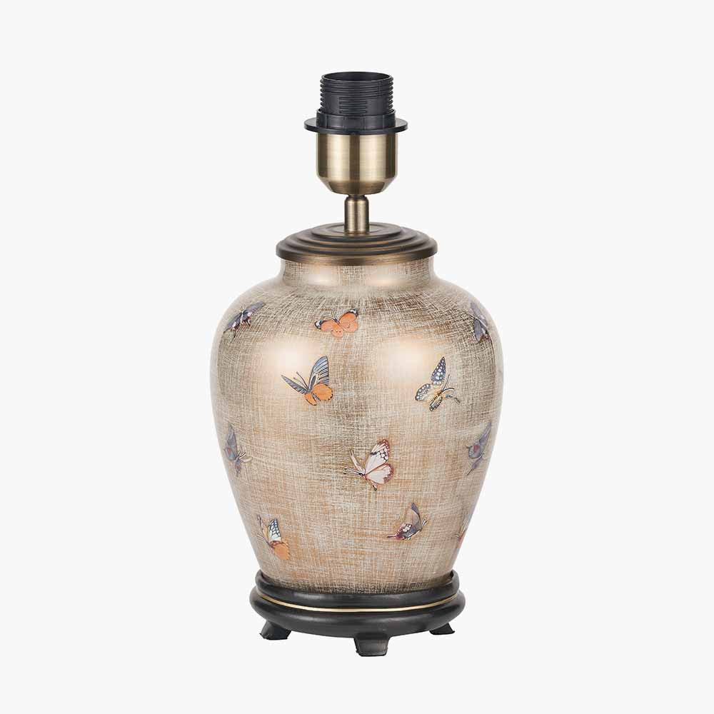 Butterflies Small Glass Table Lamp