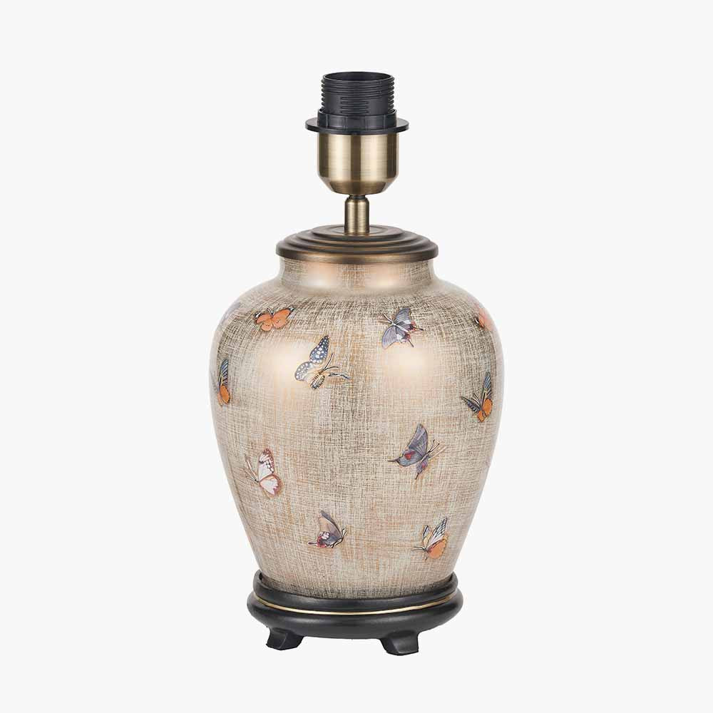 Butterflies Small Glass Table Lamp