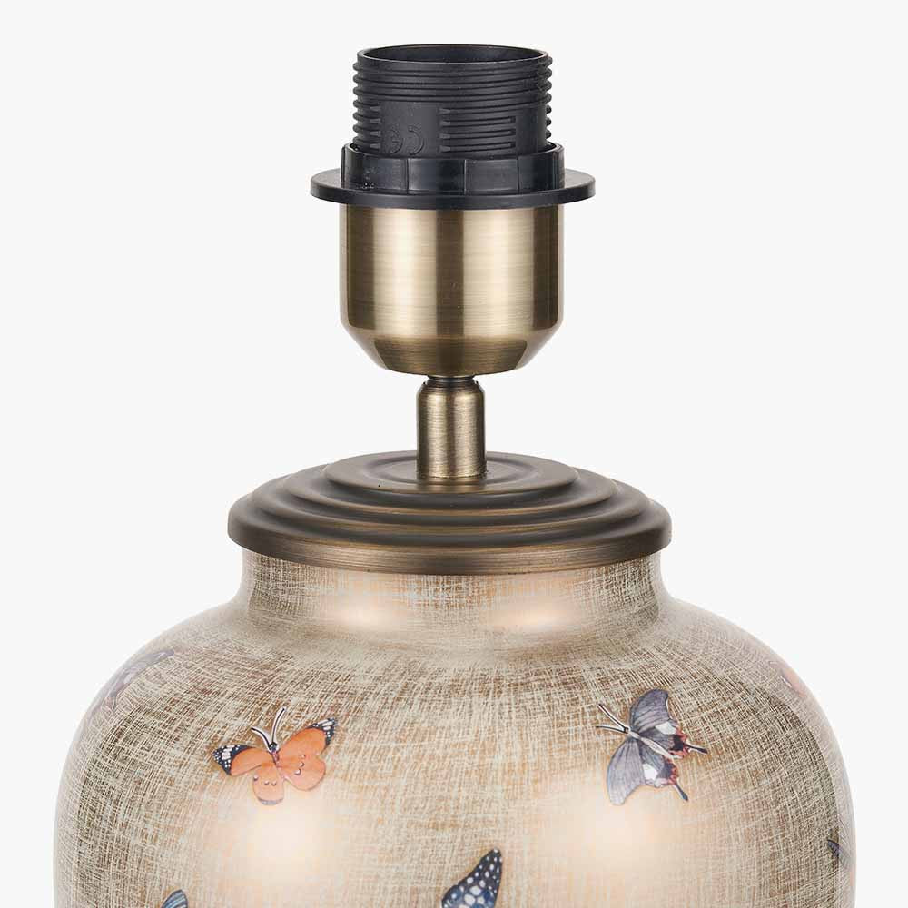 Butterflies Small Glass Table Lamp