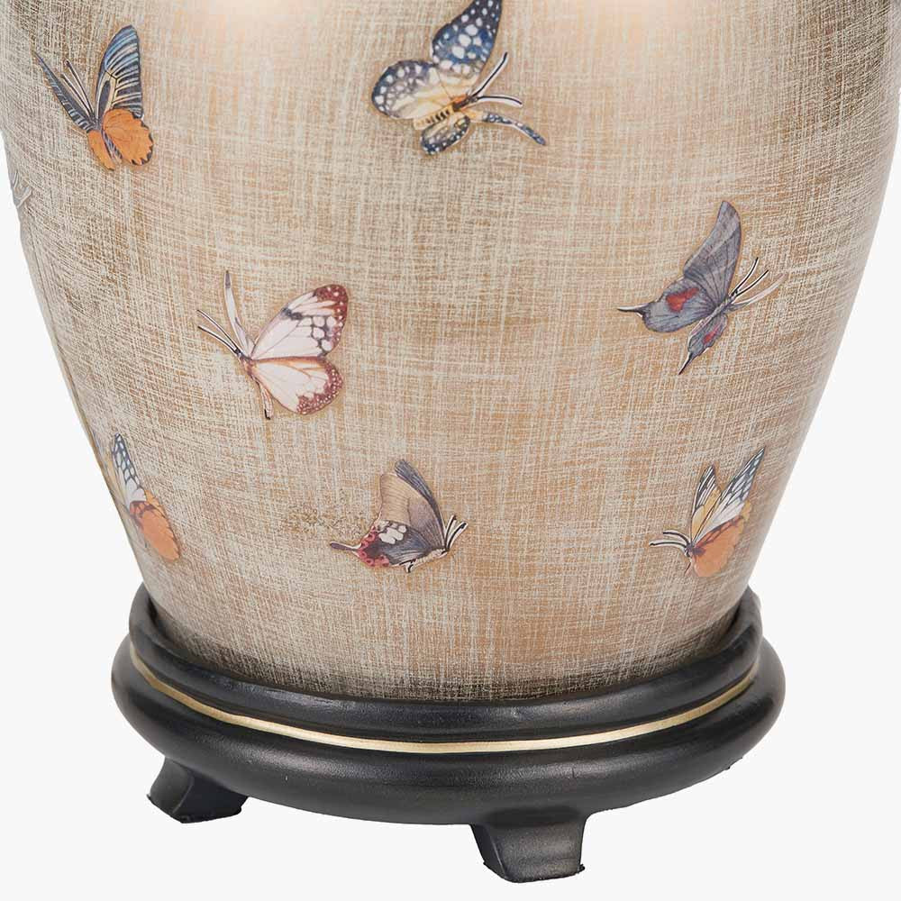 Butterflies Small Glass Table Lamp