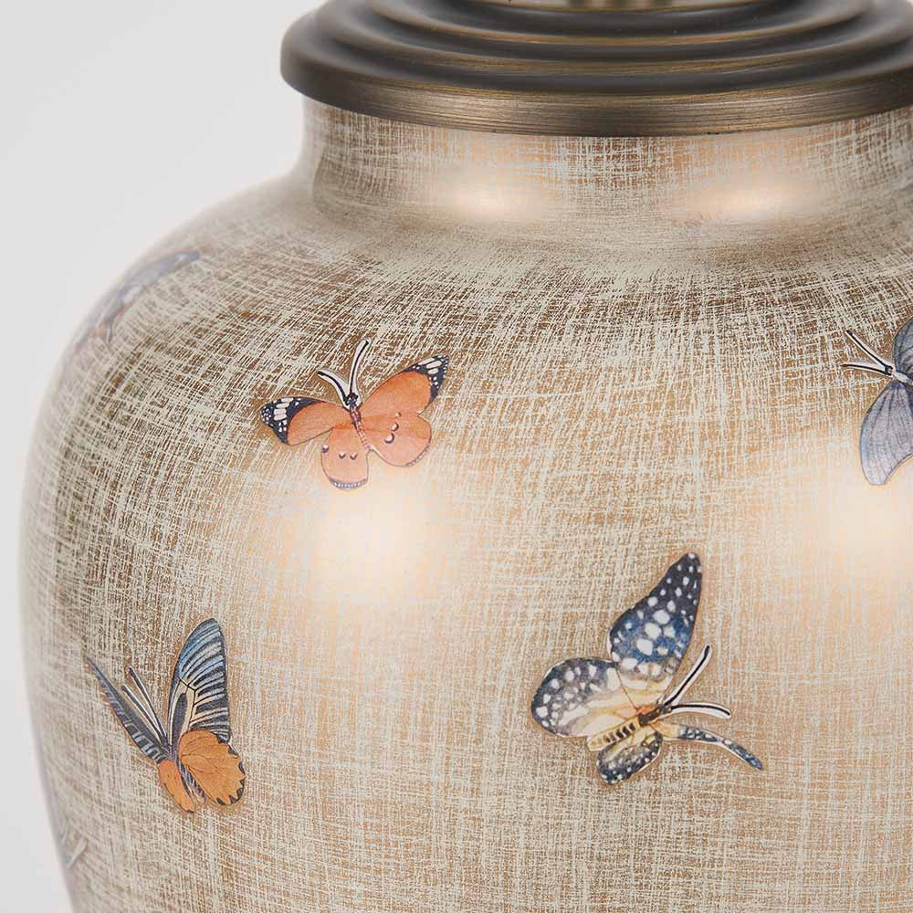 Butterflies Small Glass Table Lamp