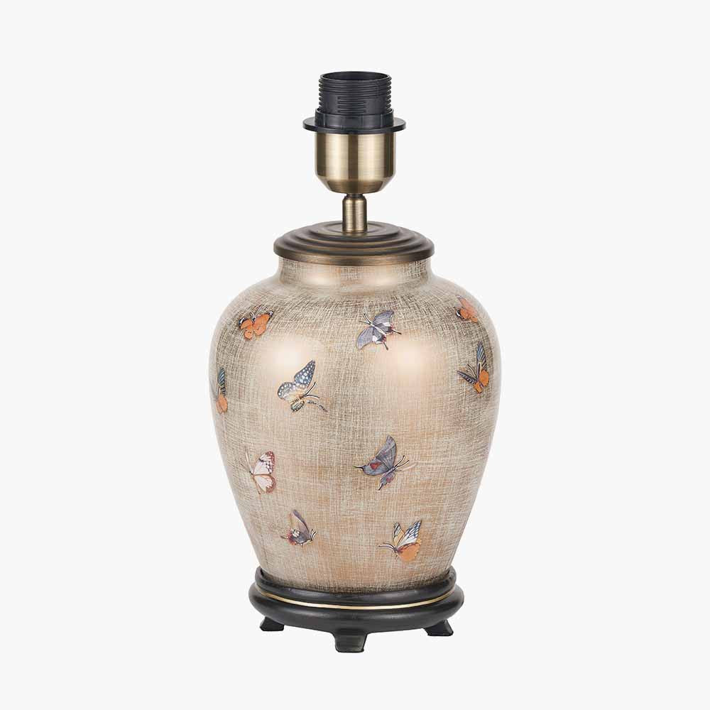 Butterflies Small Glass Table Lamp
