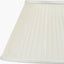 Rhododendron Large Glass Table Lamp Base with Bacall 50cm Almond Silk Knife Pleat Empire Lampshade